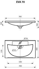 Misty Мебель для ванной Тондо 70 белая – фотография-7